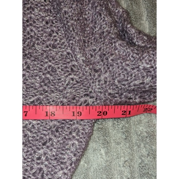 New York & Company V-Neck Sweater Wool Blend Pullover Long Sleeve Plum Small NWT - Picture 6 of 6